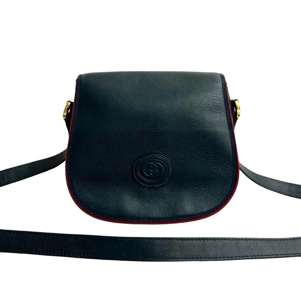 GUCCI Authentic Red Leather Pochette Shoulder Bag